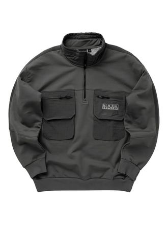 Napapijri B-Tusco sweatshirt - men - Wool/Polyester/Spandex/Elastane/Hemp - L - Grey