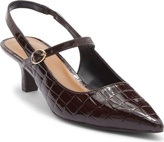 Nordstrom Rack Miranda Slingback Pump in Brown Croco at Nordstrom Rack, Size 7.5