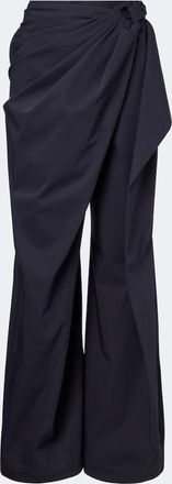 J.W.Anderson Twist draped cotton wide-leg pants