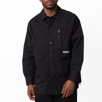 Kenzo Mens Black Boke Flower 2.0 Oversized Shirt, Size X-Large