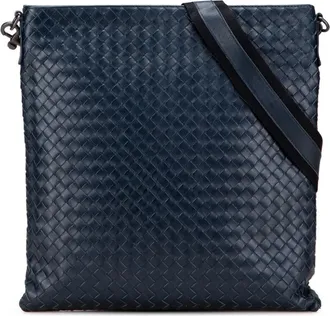 Bottega Veneta Borsa a tracolla con design Intrecciato VN in nappa 2012-2025 - Blu