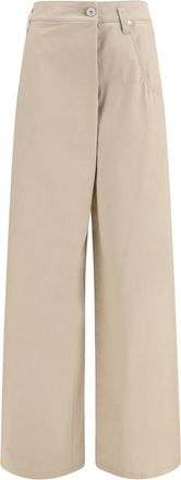 Brunello Cucinelli Beige Relaxed Flat Front Pants