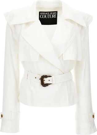 Versace Jeans Couture Blazer con fibbia barocca - Bianco