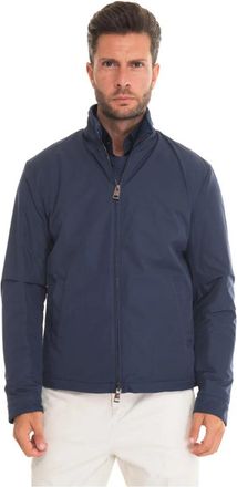 Kired Korte gewatteerde jas van wol- waterbestendig - Heren - Zomerjassen - Blauw - L - Wol - Jassen