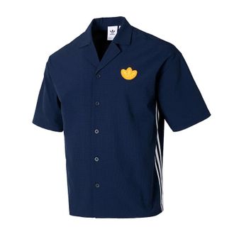 adidas Originals Graphic Shirt Asia Sizing Navy Yellow JI7229
