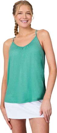 Free Country Womens Microtech Chill B Cool V-Neck Cami Top with Built-In Bra