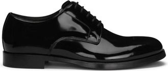 Dolce & Gabbana Black Leather Lace Up Shoes