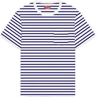 Fortela Yakut Ribbed Motif T-Shirt in White/blue at Nordstrom, Size X-Large