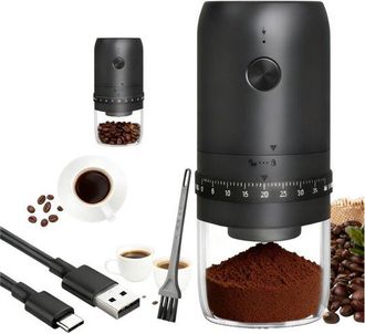 OEM Molinillo De Caf&eacute; El&eacute;ctrico Con Piedra De Molienda C&oacute;nica De Cer&aacute;mica, 40 Niveles De Finura, Recargable Por Usb, Frutos Secos Y Especias