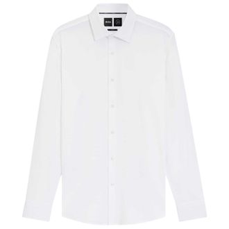 HUGO BOSS Mens Oxford Point Collar Regular Formal Shirt (White) - Size 17 inch