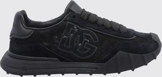 Dolce & Gabbana Sneakers basse DG Athletic in pizzo e pelle scamosciata