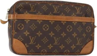 Louis Vuitton Pre-owned Canvas Clutch - Dames - Vintage Clutch - Bruin - ONE Size - Vintage