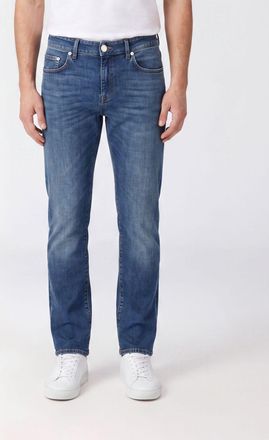 Pantaloni Torino Jeans skinny a cinque tasche in denim di cotone con chiusura a bottoni