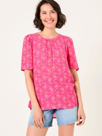 Fat Face FatFace Lyndy Mid Pink Floral Block Blouse