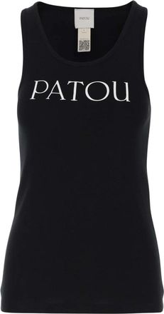 Patou Logo Tank Top - Dames - Tops zonder mouwen - Zwart - M - Katoen - Tops
