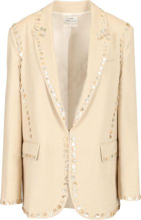 Forte_Forte Forte_Forte Embroidered Sand Blazer