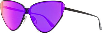 Balenciaga BB0191S Cat-Eye Metal Sunglasses - Black