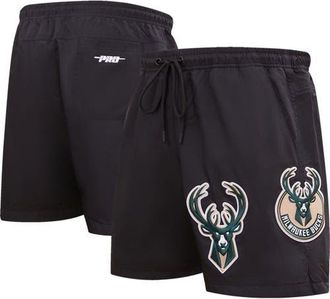 Pro Standard Mens Pro Standard Black Milwaukee Bucks Classics Woven Shorts at Nordstrom, Size Large