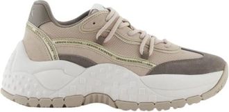 A|X Armani Exchange Schoenen, Dames, Beige, 36 EU, Beige Sneakers voor Stijlvolle Look