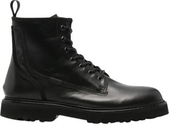 Woolrich Combat Boot - Heren - Veterlaarzen - Zwart - 45 EU - Leer - Schoenen