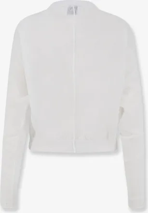 Nude Womens Polo Shirt White Cotton Tops