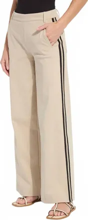 Lyss&eacute; Brinne Side Stripe Trouser In Crust Khaki
