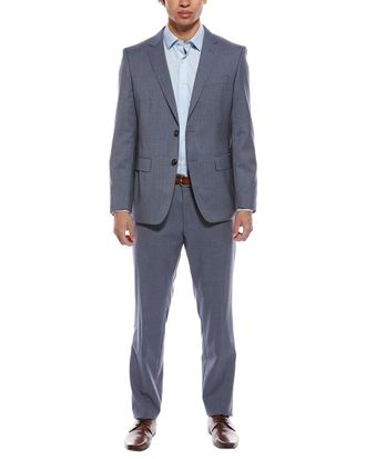 HUGO BOSS 2pc Wool Suit with Flat Front Pant
