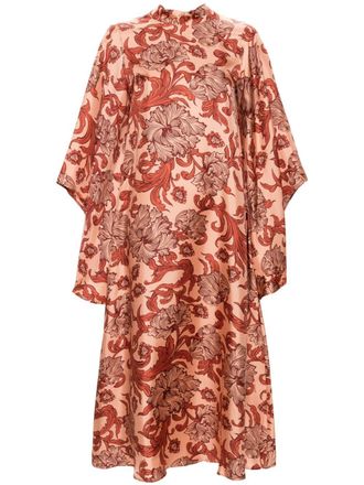 La DoubleJ Mdii-jurk met bloemenprint - Oranje