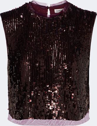 SIMKHAI Cydia sequined top