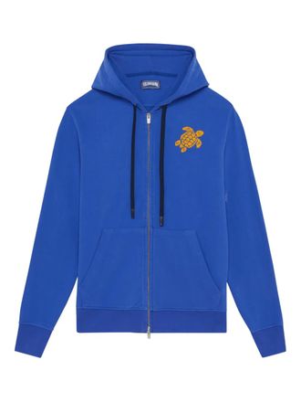 Vilebrequin logo-embroidery hoodie - Blue