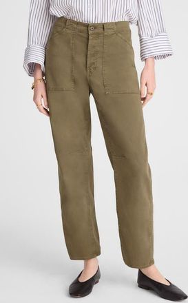 Madewell Darted Barrel Leg Pants in Safari Khaki at Nordstrom, Size 27
