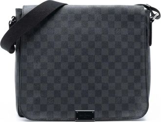 Louis Vuitton Borsa a tracolla Daniel MM in tela Damier Graphite 2013 - Nero
