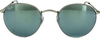 Ray-Ban Unisex Sunglasses Round Metal 3447 019/30 Silver Flash Mirror - One Size
