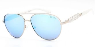 Guess GF0287 06X Womens Sunglasses Silver Size 57
