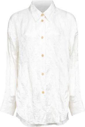Khaite Gekreukte blouse met knopen - Wit