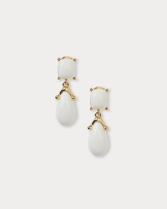Lilly Pulitzer Kenneth Jay Lane Square Top Drop Post Earrings