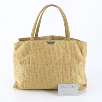 Dior Cream Yellow Shoulder Bag Tote Bag (Pre-Owned)