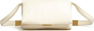 Marni Womens Prisma Puffball Leather Shoulder Bag In Ivory