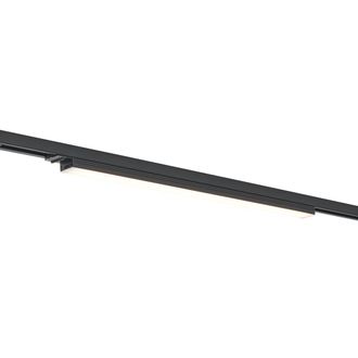 QAZQA Moderno L&aacute;mpara De Techo Negra Moderna Para Sistema De Riel Monof&aacute;sico 15w 1180 Lm 2700-3800k - Iconic Tsiri Pl&aacute;stico Alargada Incluye Led Max. 1 X 15