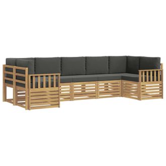 vidaXL Conjunto De Sof&aacute;s De Exterior 6 Pcs Blanco Y Antracita Vidaxl