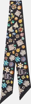 Dolce & Gabbana Sciarpa in twill di seta