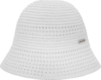 Chillouts Fischerhut CHILLOUTS Bloom Hat, Damen, Gr. XS, wei&szlig;, Baumwollmischung, H&uuml;te Fischerhut, Geh&auml;kelter Glockenhut f&uuml;r den modernen Boho-Look