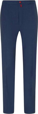 Kiton Broeken, Heren, Blauw, W38, Katoen, Relaxte katoenen broek
