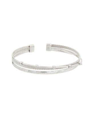Meshmerise Plated Silver Mesh Bangle Bracelet