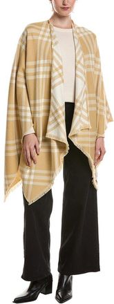 Burberry Check Silk, Wool, & Cashmere-Blend Cape
