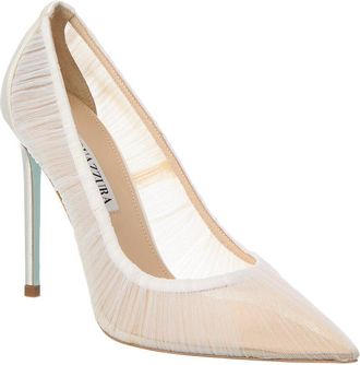 Aquazzura Voile 105 Satin & Mesh Pump