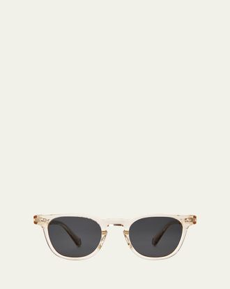 Mr. Leight Mens Dean Acetate-Titanium Square Sunglasses