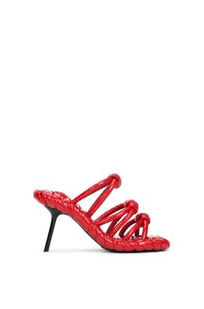 Loewe Luxury Petal knot sandal in lambskin for female Size: 35 Material: Lamb