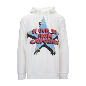 Gucci Hoodies, male, White, Size: S Hooded Sweatshirt with Graphic Print