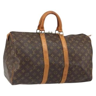 Louis Vuitton Pre-owned Weekend Bags, female, Brown, Size: ONE SIZE Pre-owned Weekend Bag
